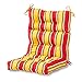 Greendale Home Fashions Outdoor High Back Chair Cushion, Carnival Stripe