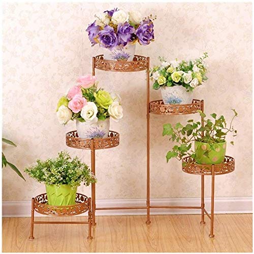 chishizhenxiang Soporte de Flores de Hierro, Balcón Interior de la ...