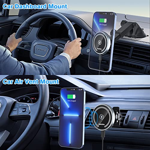 Wireless Car Charger for Magsafe Mount iPhone 14 13 12 Pro Max