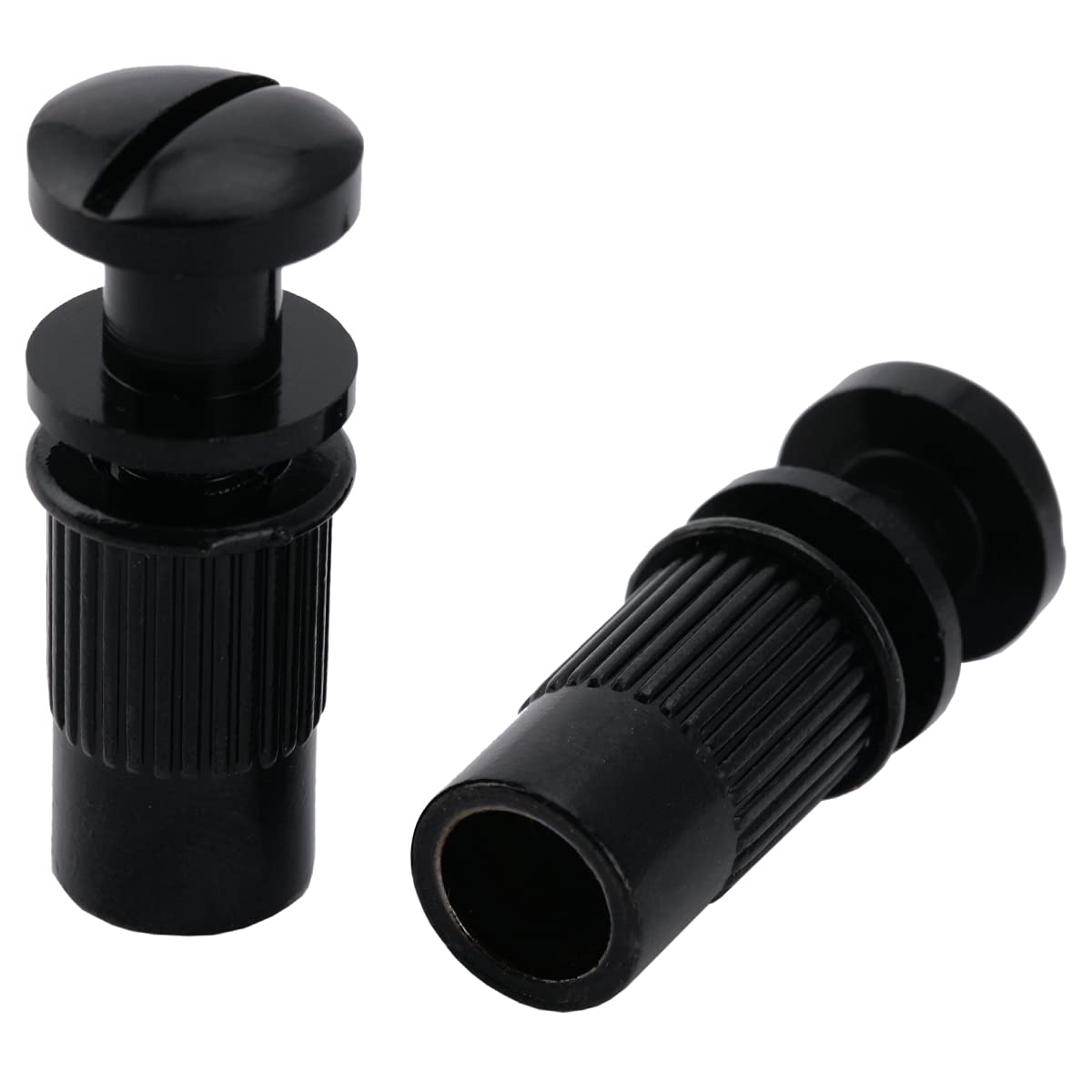 Musiclily Pro M8 Metric Wraparound Bridge Mounting Studs and Inserts Bushings for Epiphone Les Paul Style Electric Guitar, Black (Set of 2)