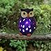 ASTRAEUS Animal Light Owl Decor Solar Led Owl Light for Park/Patio/Deck/Yard/Home/Pathway Light Purple