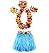 1 Set 40cm kids Party Hawaii Dress Hula Grass Skirt by AniiKiss (Blue)