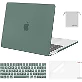 MOSISO Compatible with MacBook Pro 13 inch Case M2 2026 2025 2024 2023 2022-2016 A2338 M1 A2251 A2289 A2159 A1989 A1708 A1706, Plastic Hard Shell&Keyboard Cover&Screen Film&Storage Bag, Midnight Green
