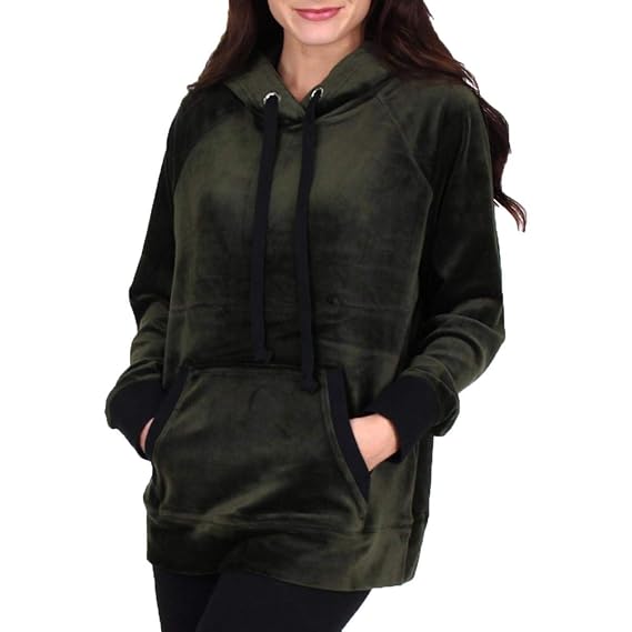 velour hooded top