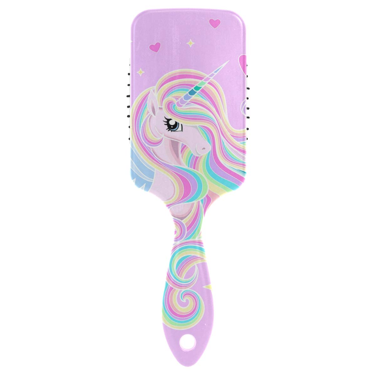 Rainbow Unicorn With Long Mane Hair Brush for Wet & Dry Hair Grip Soft Bristles for Anti Static & Frizz Air Cushion Comb for Women Girls