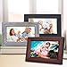 Digital Picture Frame iDeaPLAY 10.1 inch WiFi Touchscreen Photo Frame with 8GB Storage Volume, 1280x800 HD Display, Gift Choice,Support Photo, Music, Calendar, Clock - Driftwood