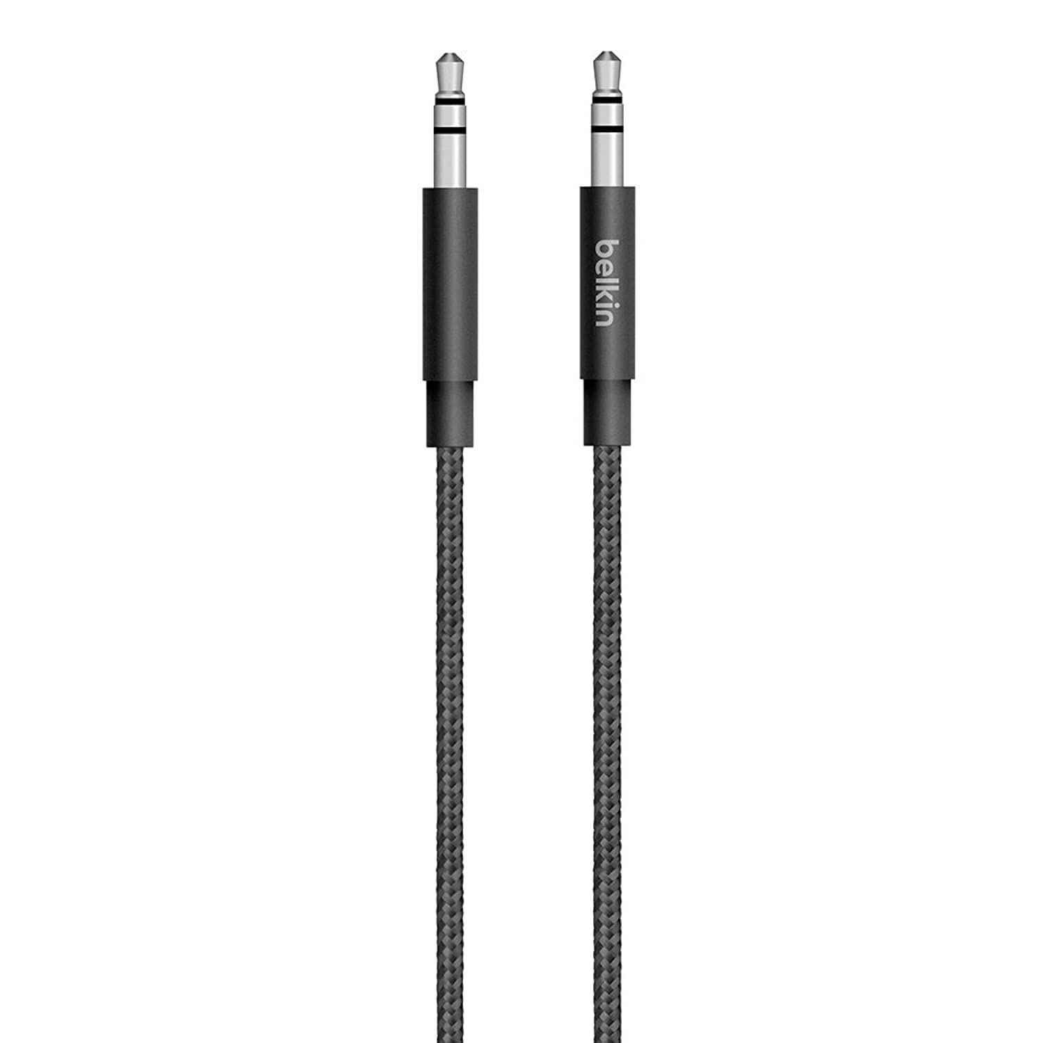Belkin Premium 3.5 mm Braided Tangle Free Aux Cable with Aluminuim Connectors - Black โ image 1