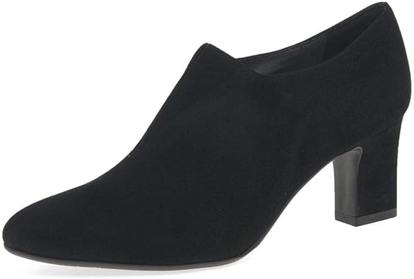 black suede court shoes