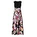 ❤Women Summer Dress,Todaies Womens Casual Dress Sleeveless Scoop Neck Wave Striped Tank Maxi Long Dress 2018 (L, Black 4)