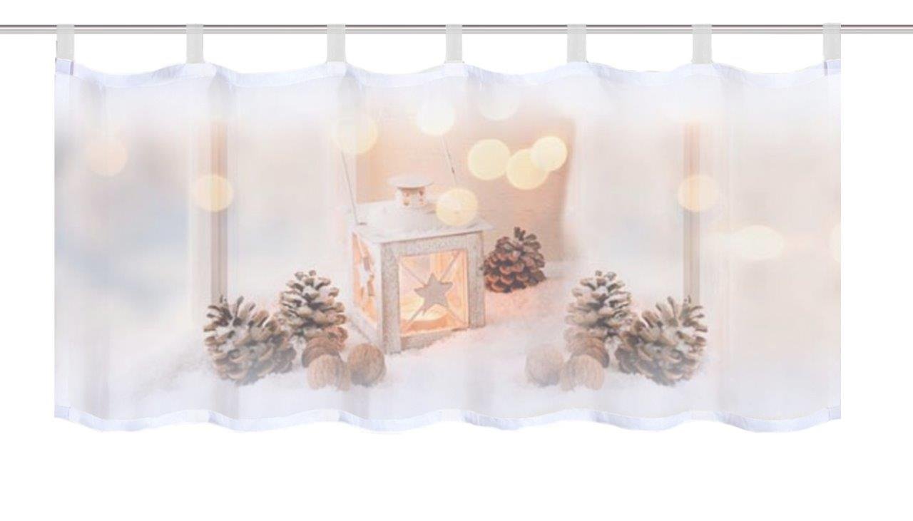 Home Fashion 52533 111 Lantern Coffee House, Fabric, Natural, 45 x 120 x 0.1 cm