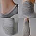 No Show Socks Mens Non Slip Low Cut Invisible Ankle Sock Pack 7 Pairs Boat Liner 6-12 (4Black+3Grey)
