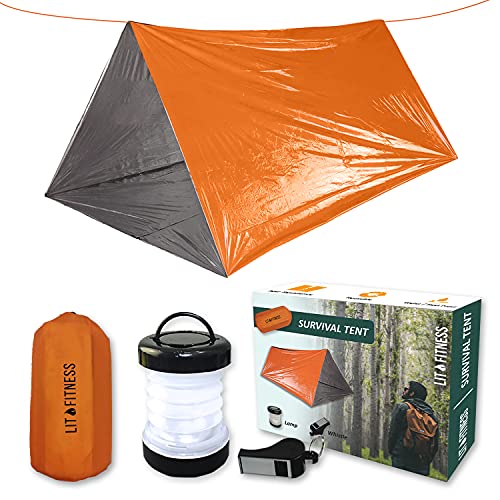thumbnail image 2 of 2-Person Emergency Survival Tent - Mylar Tube Shelter For Camping & Outdoor Emergencies 2 of 14