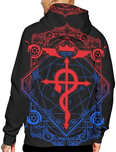 Men's Jacket Sweatshirt Fullmetal-Alchemist Logo Hoodies for Men Lightweight Sports Hoodie Hooded