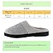 Komyufa Soft House Cotton Slippers Flat Closed Toe Lightweight Indoor Outdoor Home Shoes(XL/8.5-9 B(M) US, Grey)
