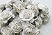 25 pcs BIG Rose pure White color Mulberry Paper Flower 40 mm scrapbooking wedding doll house supplies card
