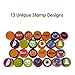 Halloween Stamps – Full 26 Piece Variety Pack With 13 Unique Stamp Designs – Ideal for Holiday Craft Stampers - Creative Kit for Science Fair Fun