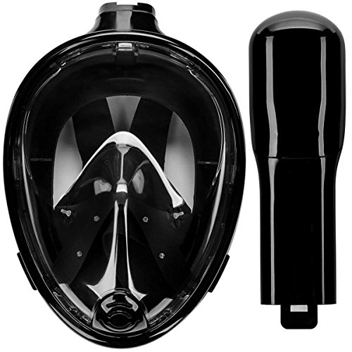 Pankoo Full Face Snorkel Mask, 180º Panoramic View Diving Scuba Mask Anti-Fog Anti-Leak Adjustable Head Straps Design Adults,Youth,Kids - Thumbnail 5