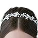 SNOWH Pearl Crown Tiara, Rhinestone Wedding Crowns Princess Birthday Tiaras, Bridal Headpiece Hair Accessories for Women and Girls