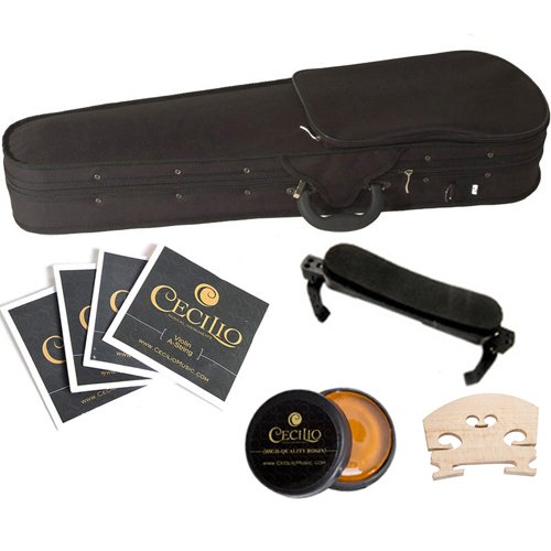 image for Cecilio 4/4CVN-Purple+SR+92D+FB1 Ebony Fitted Solid Wood Dark Purple V