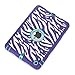 iPad mini/2/3 Case, Hocase Shockproof Hybrid Dual Layer Hard Rubber Protective Case with Cute Pattern Design for Apple iPad Mini 1st/2nd/3rd gen 7.9-inch - Purple Zebra/Teal