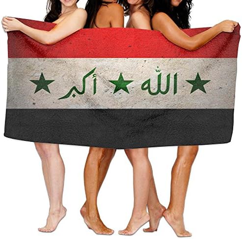 Iraq Flag Bath Towel Bath Sheet, Beach Hand Turkish Towel, Quick Dry Wash Cloth Washrag Towel Set For Pool And Gym Use (31.551.2inches)