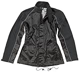 Joe Rocket RS2 Womens 2-Piece Motorcycle Rain Suit (Black/Black, Medium)