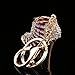 Yosoo Owl Keychain Rhinestone Crystal Keyring Key Ring Chain Bag Charm Pendant Gift (High-heeled shoes-)