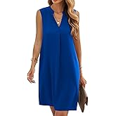 QACOHU Summer Dresses for Women 2026 Sleeveless Beach Floral Tshirt Sundress Casual Tank Dress S-2XL