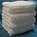 Handmade Crochet Cotton Washcloths Dishcloths (Set of 4) White