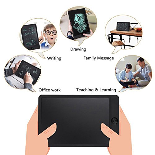 Entomy LCD Writing Tablet, 10 Inch Digital LCD Writing Drawing Tablet Pad Handwriting Drawing Sketching Graffiti Scribble Doodle Board, Great Gift for Kids and Adults. (black) - Thumbnail 7