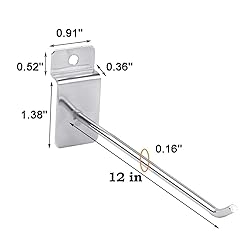 uyoyous 100 PCS Slatwall Hooks 12 Inch Heavy Duty