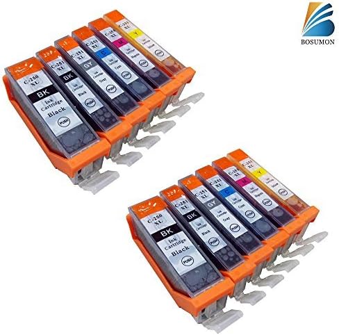 Bosumon Compatible ink cartridge model PGI-250 CLI-251, for Canon use with Canon PIXMA MG6320, PIXMA MX722, PIXMA MX922, (Big Black,Small Black, Cyan, Magenta, gray, Yellow, )