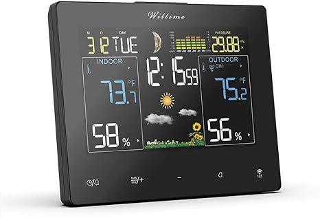 Amazon Com Wittime 2077 Weather Station Wireless Indoor Outdoor