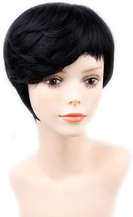 der kurze haare perucke side bang