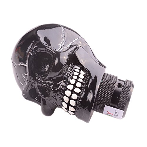 ABy Skull Head Gear Stick Shift Shifter Knob Lever Cover Universal Fit For Most Manual transmission vehicles(Black)