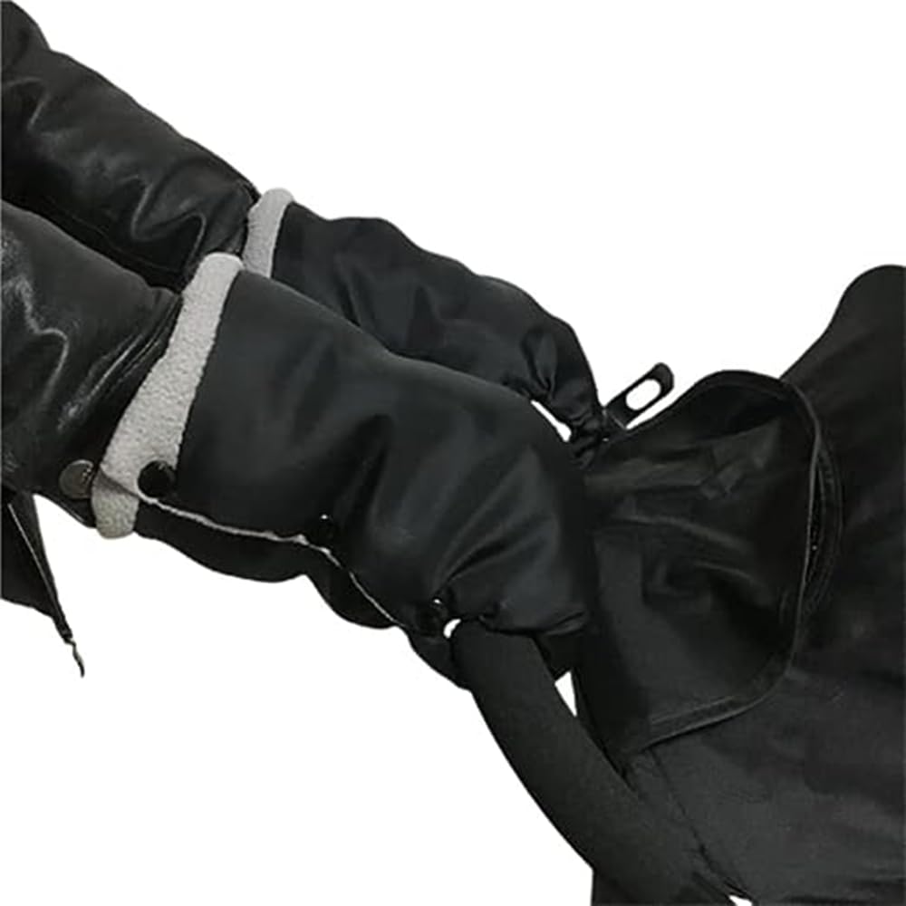Lonnalee Stroller Gloves,Pram Hand Muff,Stroller Fleece Hand Muff, Pram Pushchair Gloves Hand Gloves Waterproof Anti-Freeze Extra Thick Warm Winter Baby Stroller Gloves for More use