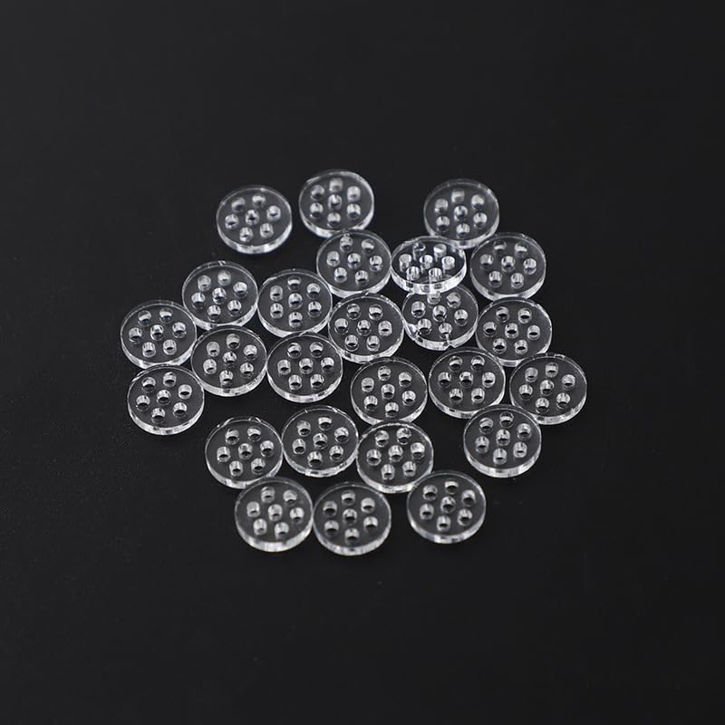 Photo 1 of 10Pcs Transparent Diameter 0.313'' (8mm) Glass Screen Filters Small Pipe Screens High Borosilicate Glass Screen with 7 Honeycomb Holes?Lab Filters