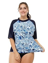 Bañador de manga corta para dama, talla grande