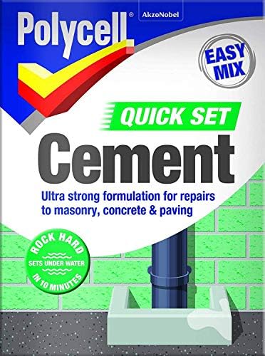 2XQuick Set Cement Polyfilla, 2 kg - Grey