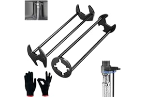 2PCS Upgraded Multifunctional Sink Wrench Basin Wrench Sink Wrench Faucet Tool Plumbing Tool Under Basin Sink Faucet Wrench T