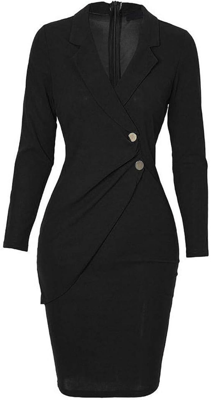 Amazon Zuomaワンピース レディース タイトスカート スーツスカート オフィス ビジネス セミフォーマル 春 秋 Olスーツ おしゃれ 後ろファスナー 大きいサイズ スリム 修身 着痩せ コーディネート 5xlまで 黒 3xl スカートスーツ 通販