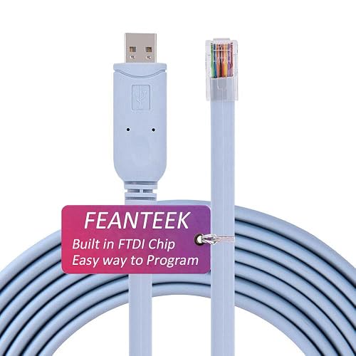 Feanteek USB Console Cable RJ45 for Cisco Switch Console with FT232RL ...