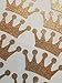 M&E Sparkling Glitter Crown Stickers for Its a Girl Royal Princess Baby Shower Decoration, its a Prince Baby Shower (2 Sheets)(Total 40 Crowns 2.7 inches Wide Each) (5 Colors) (Rose Gold)