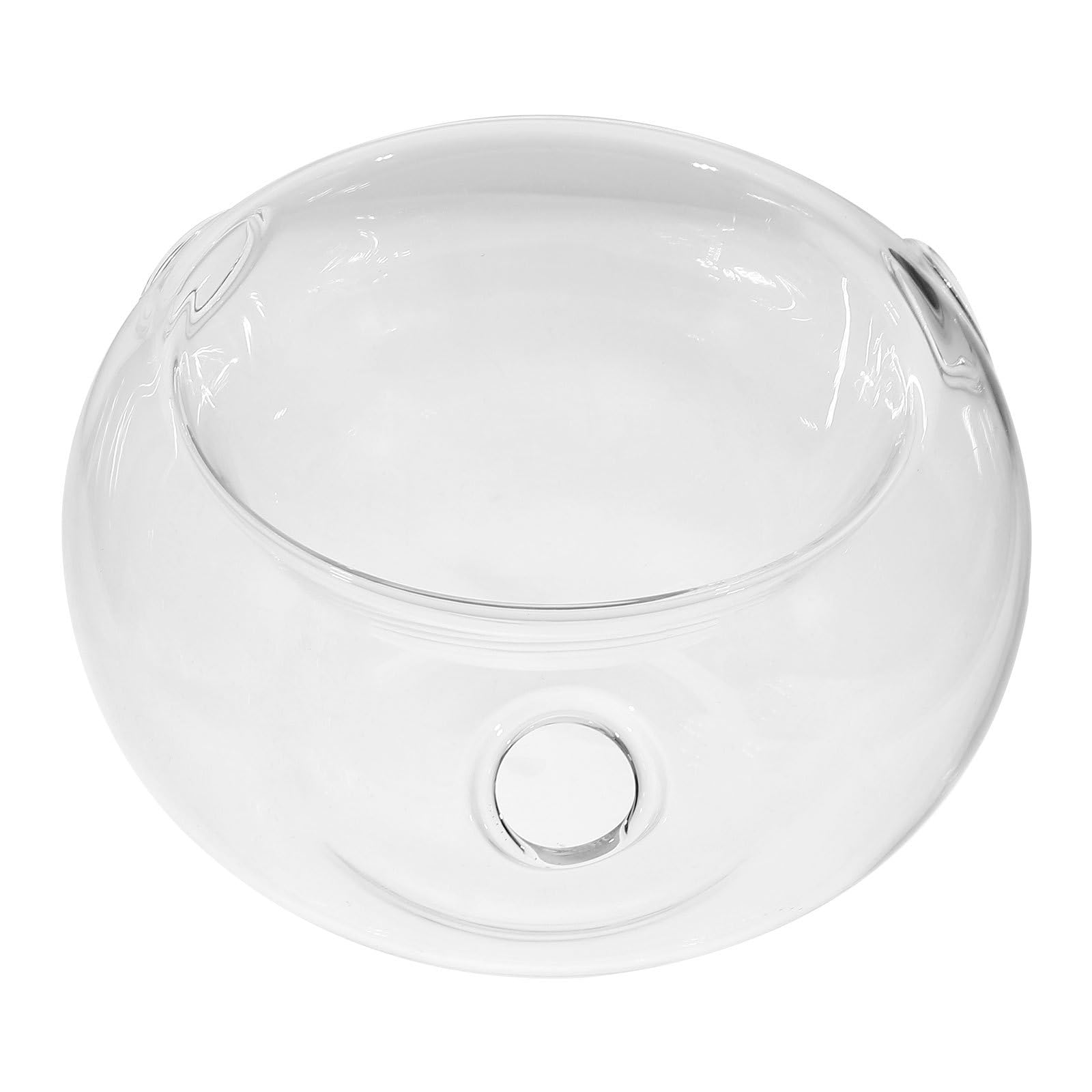 Luxshiny Creative Transparent Glass Salad Bowl - Heat/Cold Resistant 15cm Bowled Serving Dish for Salad, Desserts, Fine Dining & Gastronomy Display