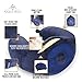 Royal Rest New Multi-Function Design U-Shaped Best Memory Foam Travel Ideal for Sleeping, Driving, Flights, Work & More-Contour Neck Pillow for Men & Women, 11 x 11 x 5.1 inches, Dark Blue
