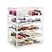 Casafield Acrylic Cosmetic Makeup Organizer & Jewelry Storage Display Case - 3 Large, 4 Small Drawer Set - Clear