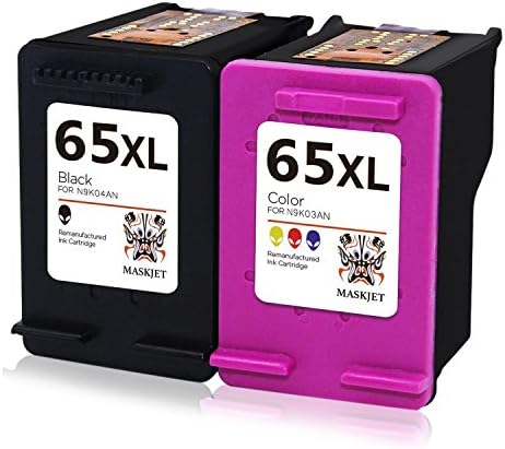 Maskjet Remanufactured 65 Ink Cartridges for HP 65XL 65 XL for N9K04AN N9K03AN for HP DeskJet 2622 2655 2652 DeskJet 3720 3722 3723 DeskJet 3730 3732 3752 3758 2624 ENVY 5052 5055 5058 5020 5032 5034