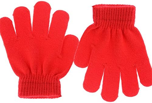 Yantu Kids Winter Gloves Warm Stretchy Knitted Comfortable Gloves Girls Boys Magic Glove