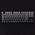 PBT Doubleshot Keycaps Gradient Gray Backlit Keycaps Full Set 123 Keys OEM Profile Custom Shine Through Keycaps for 60% 65% 75% 100% Cherry Gateron MX Switches Mechanical Keyboard