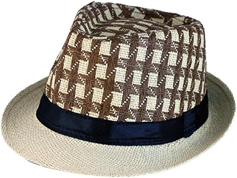 Prikinder Light Havana Hats with Stars White/Brown